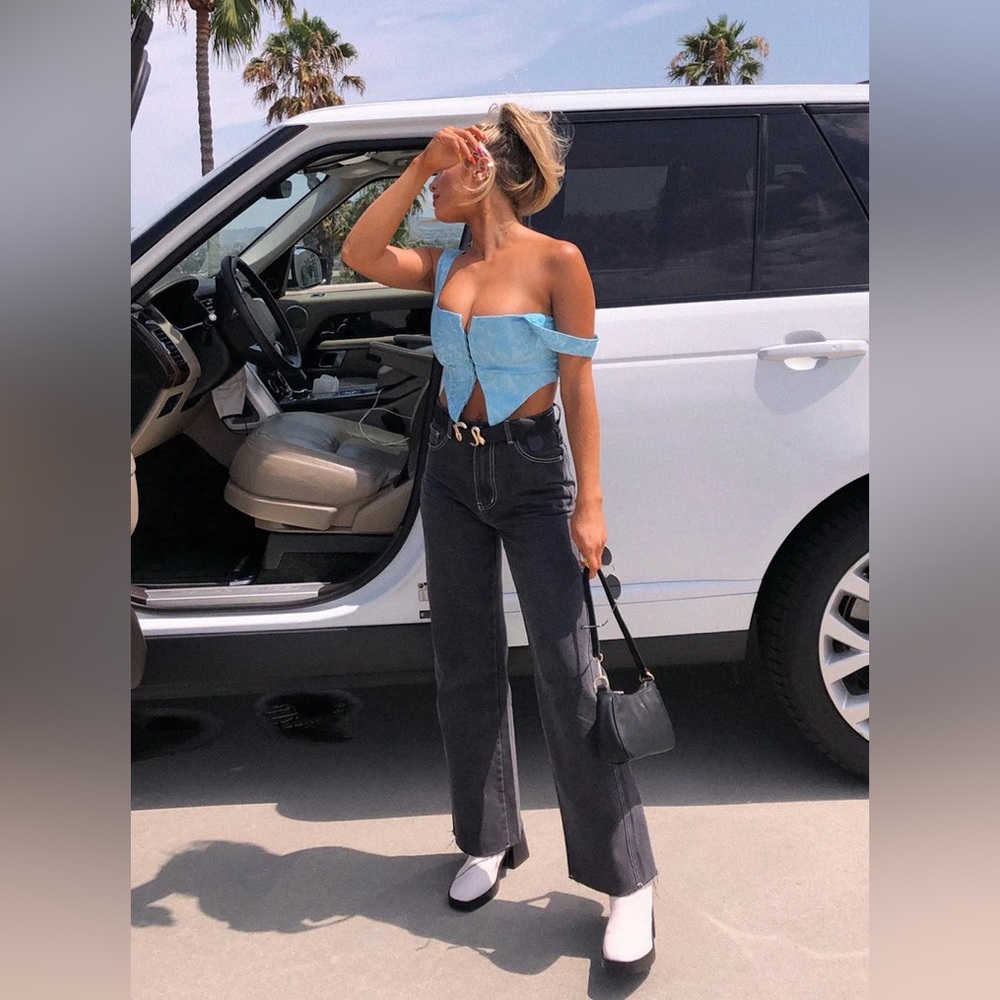 PRINCESS POLLY BOUNDLESS DENIM JEANS in Black